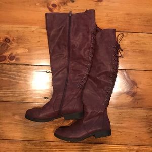 Wide calf over the knee boots